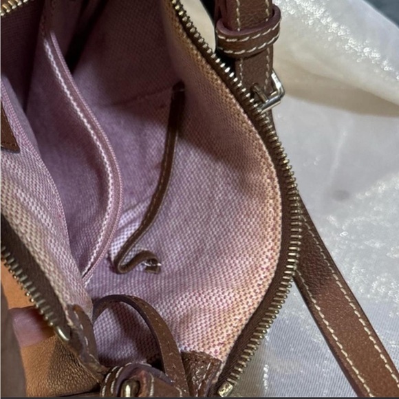 Dooney & Bourke Brown Pebbled Leather Shoulder Bag - Picture 3 of 7